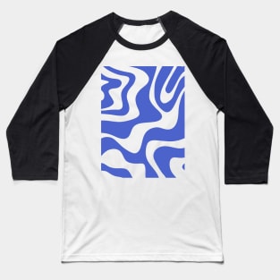 liquid pattern - dark blue Baseball T-Shirt